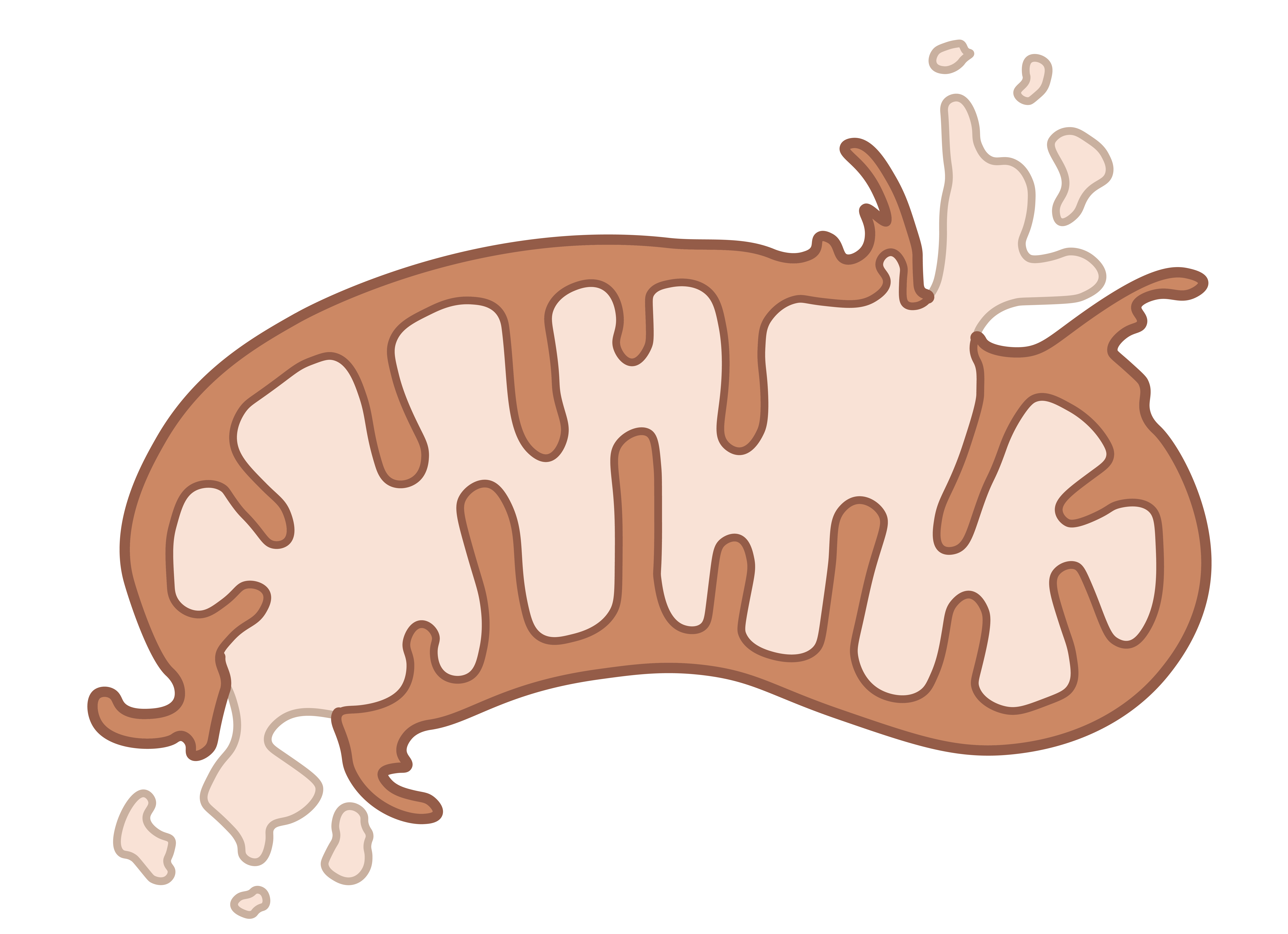 Illustration representing the effects of mitochondrial dysfunctions due to aging, including decreased ATP production, disrupted cellular processes, and the development of diseases.